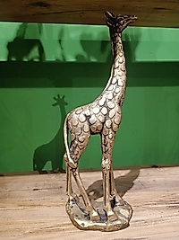 MERCAN MOBİLYA AKSESUAR, ZÜRAFA  ,35 CM , Polyester Dekoratif Biblo, hediyelik eşya