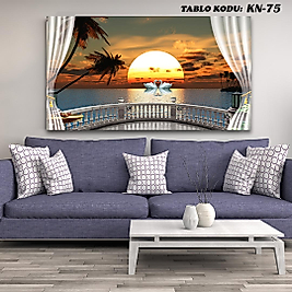 MERCAN MOBİLYA VE AKSESUAR ,70*130  GÜN BATARKEN KUĞULAR KANVAS TABLO