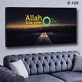 MERCAN MOBİLYA  VE AKSESUAR ,   130*70 ALLAH BİZE YETER KANVAS TABLO
