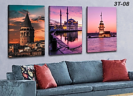 MERCAN MOBİLYA  VE AKSESUAR ,40*60 GALATA KULESİ ,SULTAN AHMET ,KIZ KULESİ KANVAS TABLO