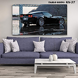 MERCAN MOBİLYA AKSESUAR ,70*130 ,SİYAH ARABA KANVAS TABLOÜ