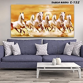 MERCAN MOBİLYA  VE AKSESUAR ,   130*70   ÇOKLU ATLAR  KANVAS TABLO