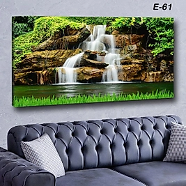 MERCAN MOBİLYA  VE AKSESUAR ,ŞELALELİ AKARSU  130*70 KANVAS TABLO