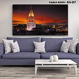 MERCAN MOBİLYA AKSESUAR ,70*130 ,KANVAS TABLO, GALATA KULESİ, ŞAFAK VAKTİ