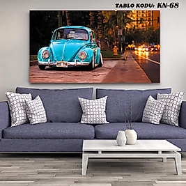 MERCAN MOBİLYA VE AKSESUAR ,70*130  TOS TOS MAVİ ARABA KANVAS TABLO