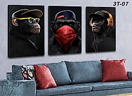 MERCAN MOBİLYA  VE AKSESUAR ,40*60   3 MAYMUN  KANVAS TABLO