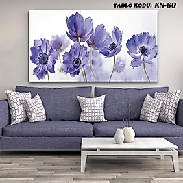 MERCAN MOBİLYA AKSESUAR ,70*130 ,MOR ÇİÇEKLER KANVAS TABLO