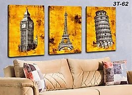 MERCAN MOBİLYA  VE AKSESUAR ,40*60 3 LU KONBİN   KANVAS TABLO