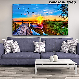 MERCAN MOBİLYA AKSESUAR ,70*130 ,KANVAS TABLO,GÜN BATIMI  ,KAYIKLI