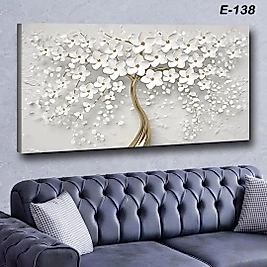 MERCAN MOBİLYA  VE AKSESUAR ,   130*70ÇİÇEK,DALDA ÇİÇEKLER   KANVAS TABLO