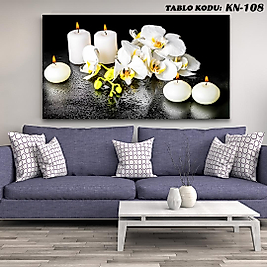 MERCAN MOBİLYA VE AKSESUAR ,70*130 ORKİDE MUM  KANVAS KABLO