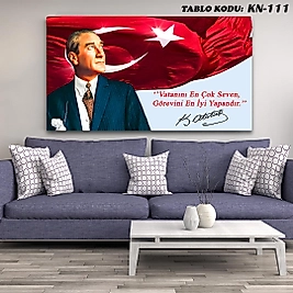 MERCAN MOBİLYA VE AKSESUAR ,70*130  ATATÜRK BAYRAK KANVAS KABLO