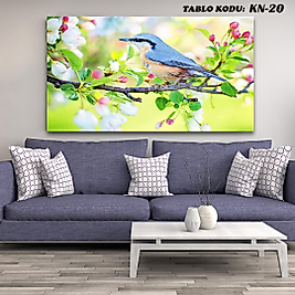 MERCAN MOBİLYA AKSESUAR ,70*130 ,KANVAS TABLO, BAHAR DALI, KUŞ