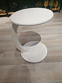 MERCAN MOBİLYA TEKERLEKLİ LACE BEYAZ C SEHPA