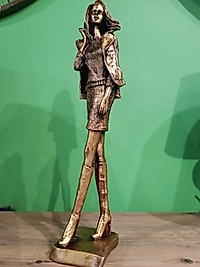 MERCAN MOBİLYA AKSESUAR,,40 cm sevgili ayakta, Polyester Dekoratif Biblo, hediyelik eşya