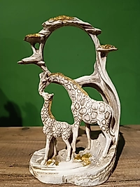 MERCAN MOBİLYA AKSESUAR,yavrulu polyester zürafa, Polyester Dekoratif Biblo, hediyelik eşya