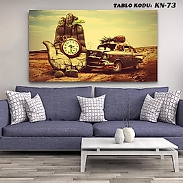 MERCAN MOBİLYA VE AKSESUAR ,70*130  EL İÇİNDE SAAT YANINDA ARABA  KANVAS TABLO