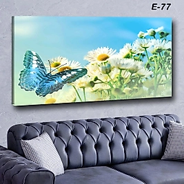 MERCAN MOBİLYA  VE AKSESUAR ,   130*70 BAHAR DALI VE KELEBEK  KANVAS TABLO
