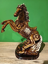 MERCAN MOBİLYA AKSESUAR,ŞAHLANAN BÜYÜK AT, Polyester Dekoratif Biblo, hediyelik eşya 23,50CM