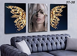 MERCAN MOBİLYA  VE AKSESUAR ,40*60 KADIN MELEK KANADI  KANVAS TABLO