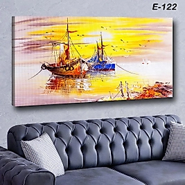 MERCAN MOBİLYA  VE AKSESUAR ,   130*70 GEMİLER   KANVAS TABLO