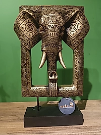 MERCAN MOBİLYA AKSESUAR, FİL BUST, Polyester Biblo, hediyelik eşya 37 cm