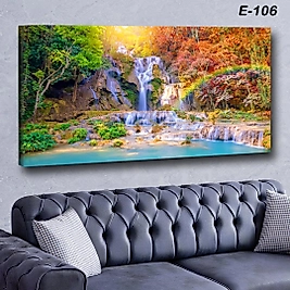 MERCAN MOBİLYA  VE AKSESUAR ,   130*70 SONBAHAR MANZARA  KANVAS TABLO