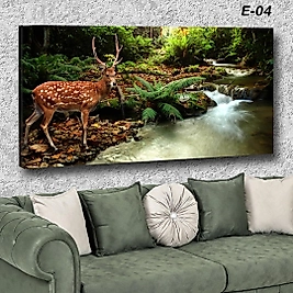 MERCAN MOBİLYA VE AKSESUAR ,70*130 GEYİK MANZARA  KANVAS KABLO