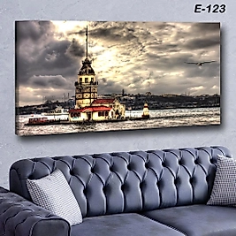 MERCAN MOBİLYA  VE AKSESUAR ,   130*70   KIZKULESİ DENİZ   KANVAS TABLO