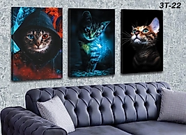 MERCAN MOBİLYA  VE AKSESUAR ,40*60 KEDİLER  KANVAS TABLO
