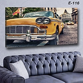 MERCAN MOBİLYA  VE AKSESUAR ,   130*70 TURUNCU ARABA  KANVAS TABLO