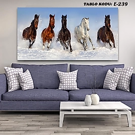 MERCAN MOBİLYA  VE AKSESUAR ,   130*70 5 Lİ AT  KANVAS TABLO