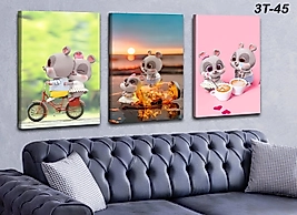 MERCAN MOBİLYA  VE AKSESUAR ,40*60 3 LU ÇOÇUK TABLOSU KANVAS TABLO