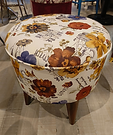 MERCAN MOBİLYA VE AKSESUAR, PUF,RENKLİ ,EKOSE DESENLI,DEKORATİF,PLASTİK AYAK,45CM/40 CM