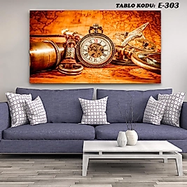 MERCAN MOBİLYA  VE AKSESUAR , 130*70    SAAT KANVAS TABLO